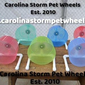 The Carolina Storm Bucket Wheel, custom made for hedgehogs, Syrian hamsters and more.