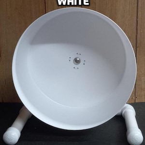 The Carolina Storm Bucket Wheel, custom made for hedgehogs, Syrian hamsters and more. White (opaque)