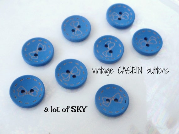 1950/'s 12 Hunter Green Carved 2-hole 3//4/" Casein Buttons Vintage Buttons
