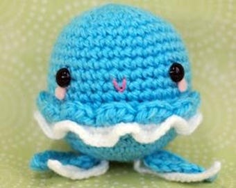 CROCHET PATTERN for Jellyfish Amigurumi, Soft Sculpture Crochet Jellyfish Toy