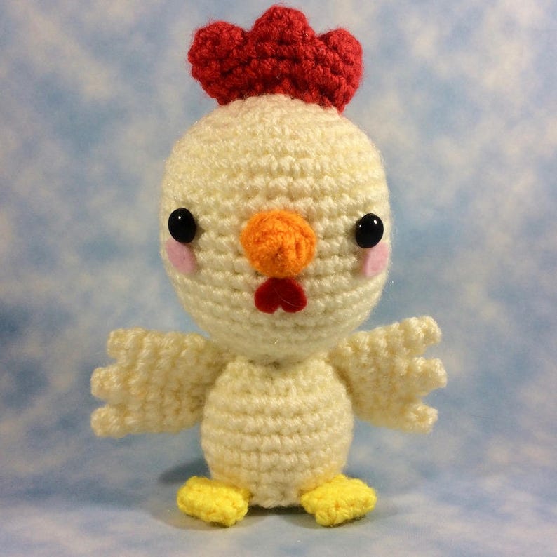 CROCHET PATTERN for Chicken Amigurumi Plush Crochet Chicken Amigurumi Step by Step Pattern Crochet Tutorial image 2