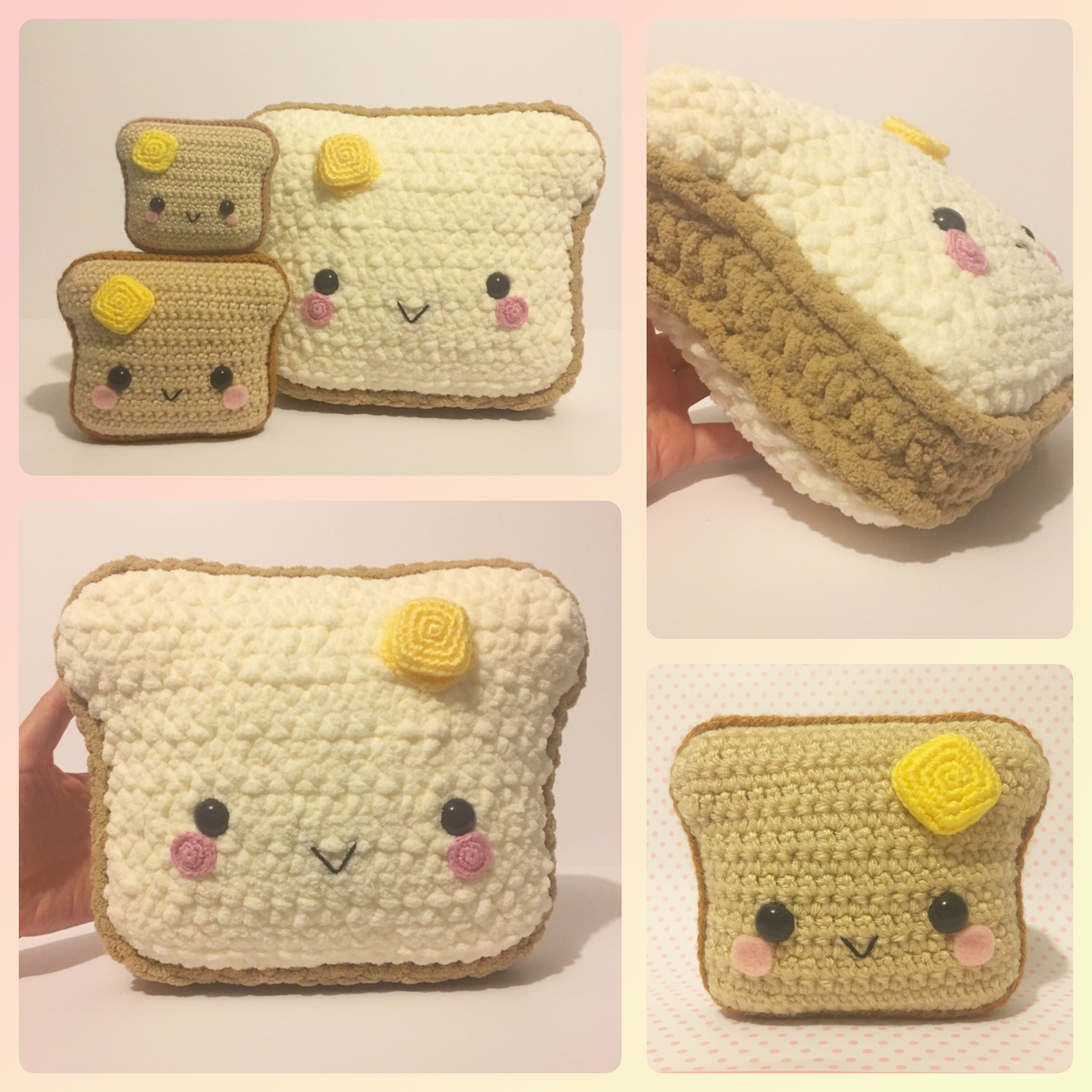 Crochet Pattern for Toast Amigurumi Learn to Crochet Etsy