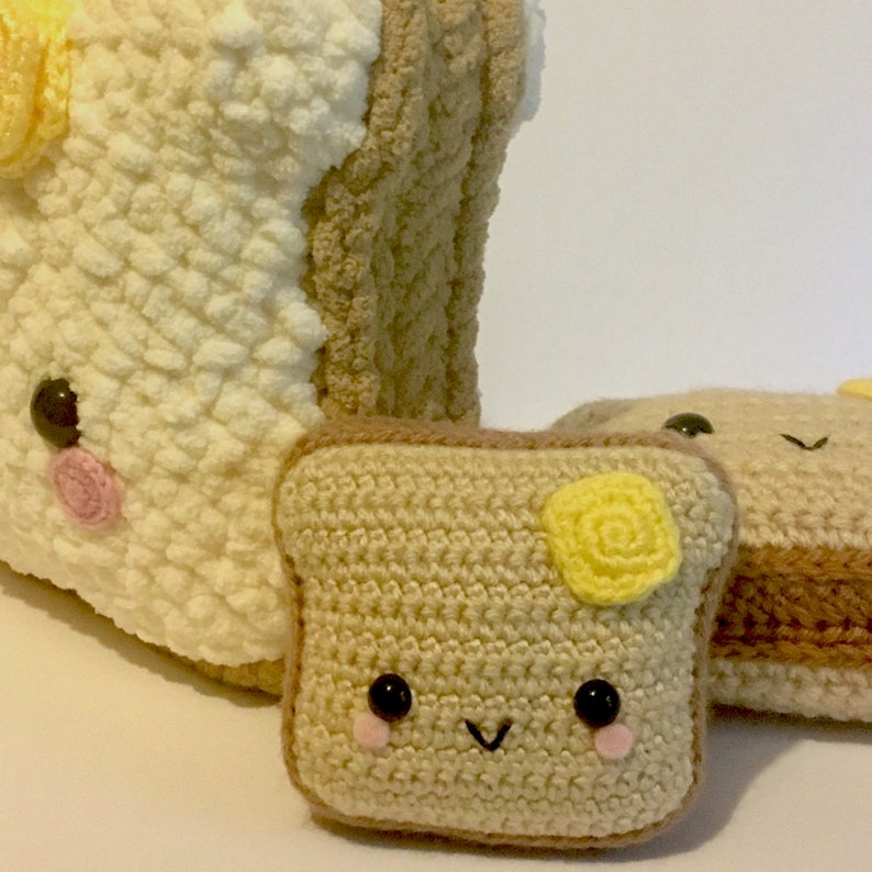 Crochet Pattern for Toast Amigurumi Learn to Crochet Etsy