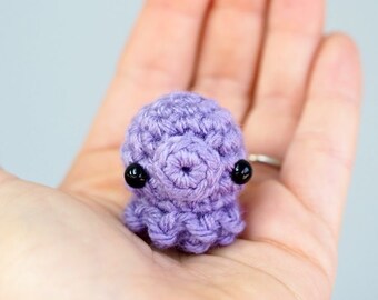 Crochet Octopus, Miniature Amigurumi, Plushy Octopus, Amigurumi Octopus, Amigurumi Animal, More Colors Available