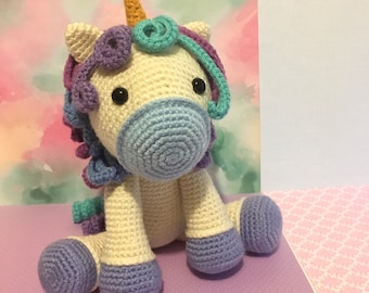 CROCHET PATTERN, Amigurumi Unicorn, Crochet Unicorn Pattern, Unicorn Amigurumi Pattern, Cute Plushie Unicorn Crochet