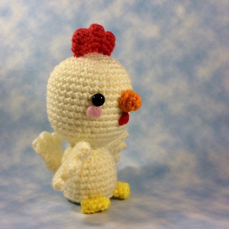 CROCHET PATTERN for Chicken Amigurumi Plush Crochet Chicken Amigurumi Step by Step Pattern Crochet Tutorial image 1