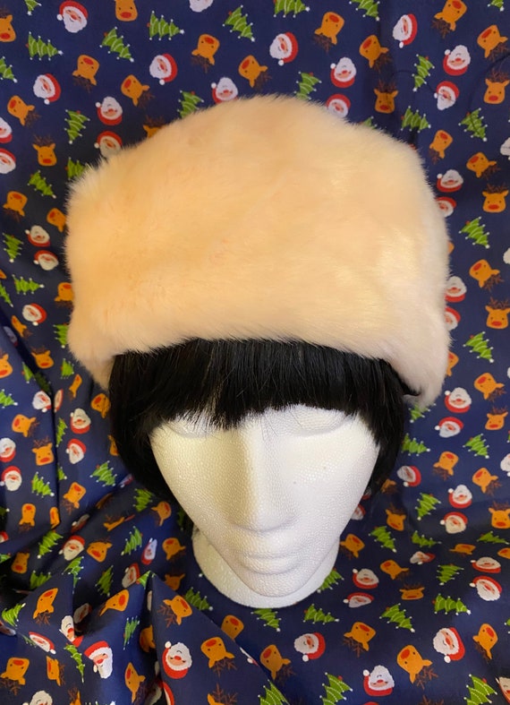 Luxury Cream Faux Fur Hat Russian Style 