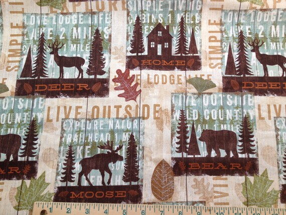 Deer Lodge Cabin Bear Fish Home Living Accessories 1 Etsy