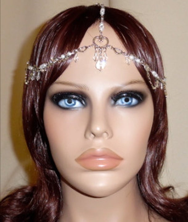 Art Deco Head Chain Bridal Hair Jewelry Head Jewelry Womens Etsy
