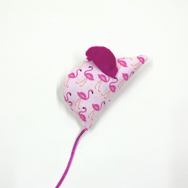 Catnip mouse cat toy, Flamingo pink, pink