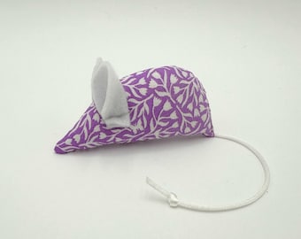 Brinquedo para gato em formato de rato, brinquedo com catnip, tulipas, roxo