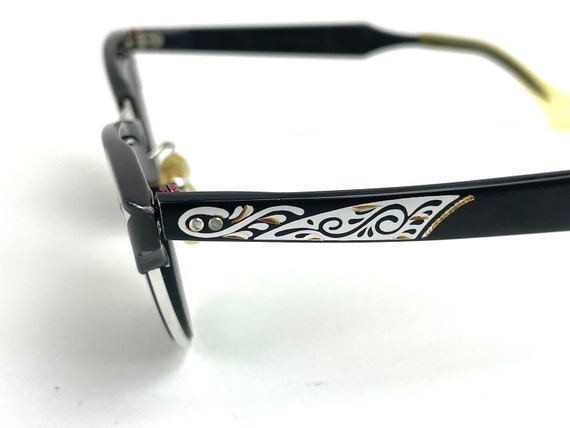 Vintage Cat Eye 1950's Sunglasses Black Frame Pre… - image 5
