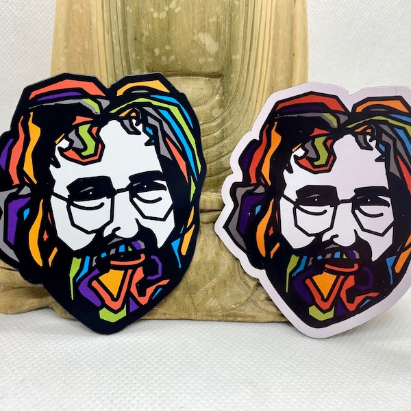 Jerry Garcia/Grateful Dead -  3" Magnets - Jerika Renee Art- Die cut and Full Color  - Free Shipping