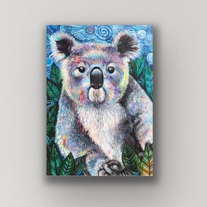 5&quot; x 7&quot;  - Koala - Small Art Print - Jerika Renee Art - Free Shipping