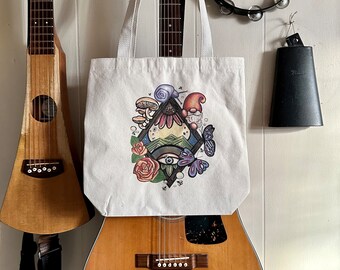 Boho Nature Gnome L Canvas Tote Bag