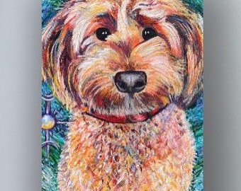 5" x 7"  Dog - Labradoodle - Leader of the Pack  - Small Art Print - Jerika Renee Art - Free Shipping