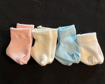 4 pair socks for 12" Baby Sasha Doll