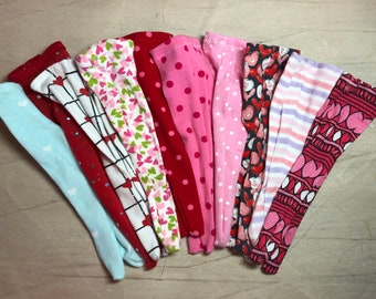 Choice of Valentine Tights for 13" Effner Little Darling Doll