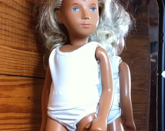 2 piece White Lingerie Set for 16" Sasha Doll: Undies & Camisole