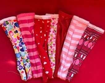 Valentine tights for 12" Ruby Red Galleria Siblies dolls