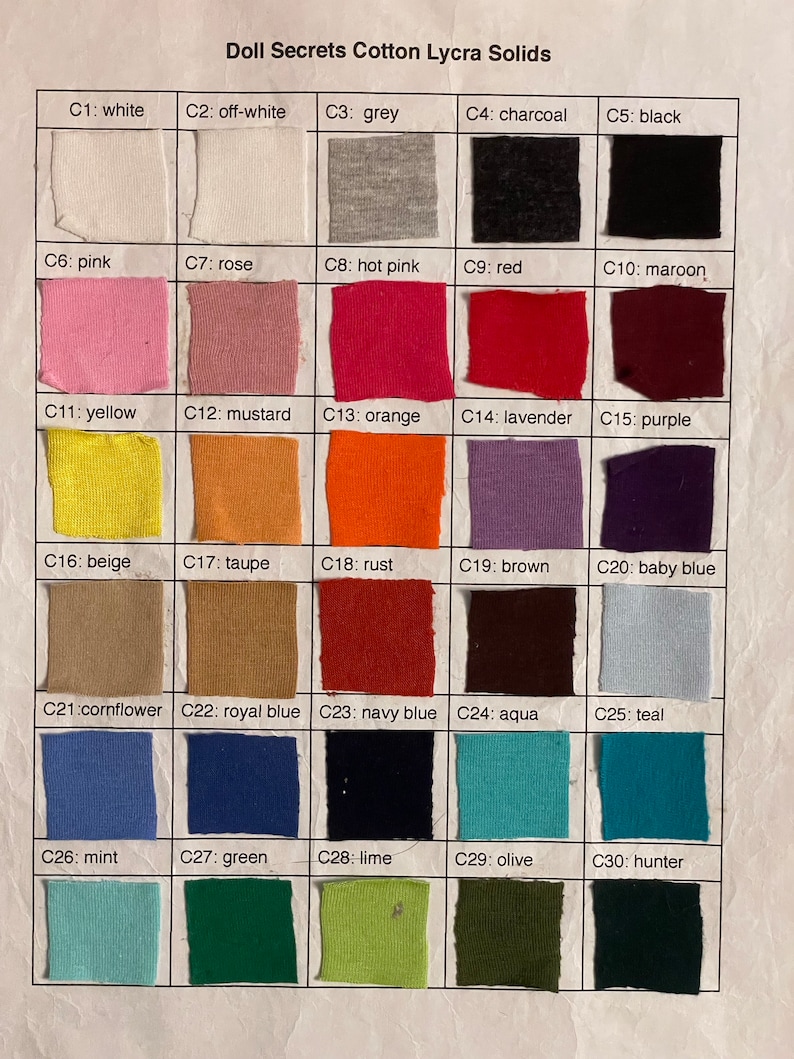 Choice of Tights for 10" Tonner Patsy, Ann Estelle or Bleuette doll: 30 Colors Available! image 2