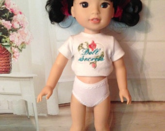 1 pair undies panties for 14"  doll: Choose White or Assorted Prints