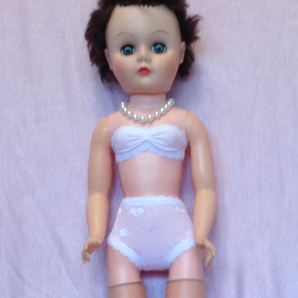 Lingerie Set for 24-25" Vintage Grocery Store Deluxe Reading Doll: includes bra, undies & stockings