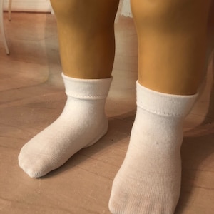 White ankle socks for Vintage Chatty Cathy Doll