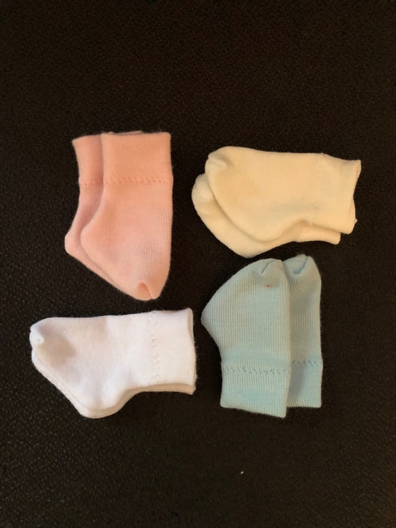 2 pair White Ankle Socks for 13/" Effner Little Darling Doll