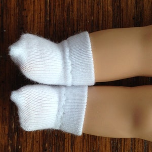 Teeny Tiny White Socks for 8" Vogue Ginny or Madame Alexander WEndy
