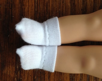 Teeny Tiny White Socks for 8" Vogue Ginny or Madame Alexander WEndy