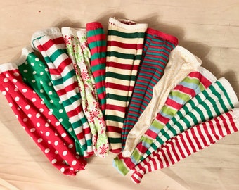 Choice of Christmas Tights for 14"  Doll: Heavenly Selection
