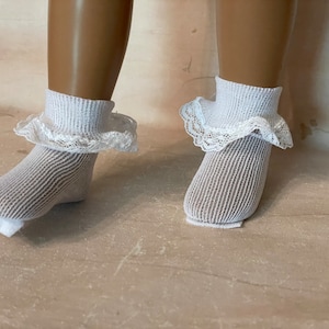 Lace Top White Party Socks for 16&quot; Sasha doll