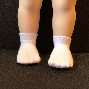 One pair White Ankle Socks for 16&quot;  Toddler Doll