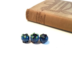 Ripe little BLUEBERRIES... set of THREE