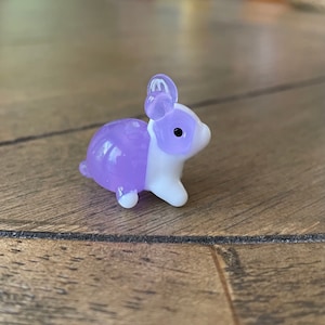 Lil purple glass bunny  Rabbit Bead lamp work