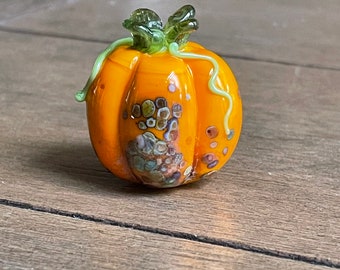 Perle d'automne citrouille en verre Harvest