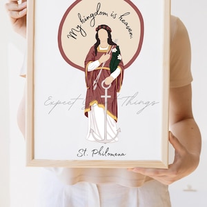 DIGITAL DOWNLOAD - St Philomena Halo Quote Print