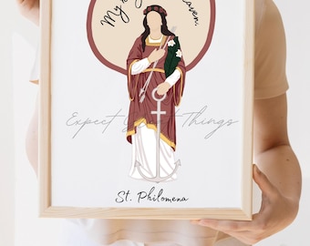 DIGITAL DOWNLOAD - St Philomena Halo Quote Print