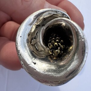 Silver CANNA LILY Pendant Large FOCAL Bead Silver Detailed Cannal Lily Pendant
