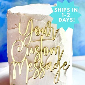 Custom Acrylic Cake Topper: Multi-Line Birthday Party Charm