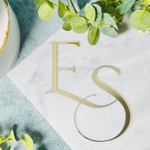 Wedding Cake Topper: Acrylic Monogram Initial Charm
