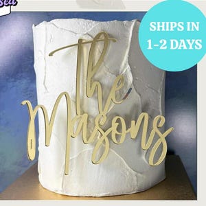 Custom Acrylic Cake Charm: Wedding, Birthday Party Topper image 1