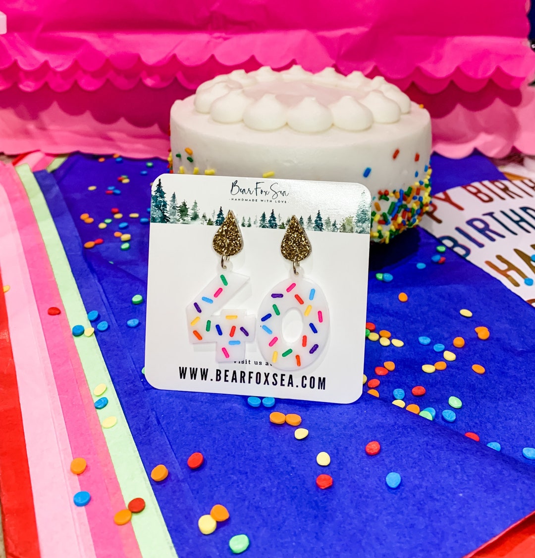 Birthday Candle Earrings Milestone Celebration Sprinkles Etsy