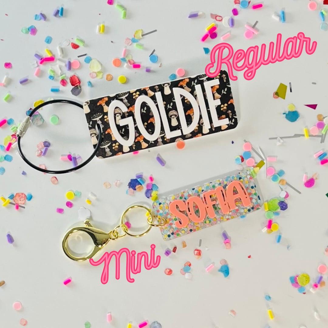 MINI Custom Bag Tag | Personalized Backpack Tag | Personalized Name Tag ...