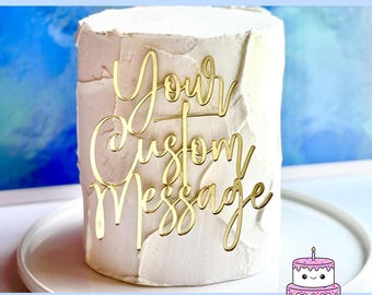 Custom Acrylic Cake Topper: Multi-Line Birthday Party Charm
