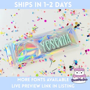 Personalized Acrylic or Wood Keychain Backpack Tag: Custom Kids Name Label