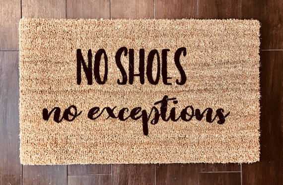 No Shoes Mat Kids Gift Doormat New Mom Mat Baby Shower Gift Unique Doormat Outdoor Rug Clean Feet Door Mat Greeting Mat