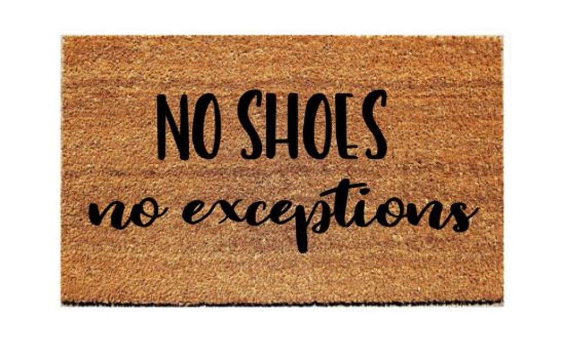 No Shoes Mat Kids Gift Doormat New Mom Mat Baby Shower Etsy