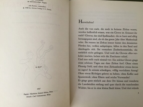 Till Eulenspiegel German Child Book Walter Trier 1967 Hardcover Charming Graphics Erich Kastner German Language Teacher Classroom -